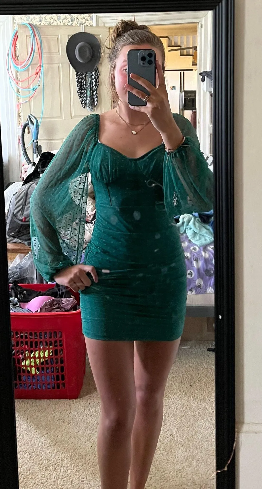 SheIn Green Hoco Homecoming Dress - Image 5