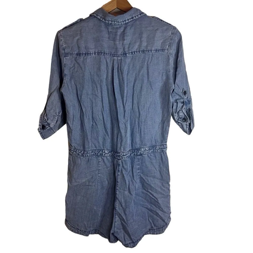 NWT Velvet Heart Womens Denim‎ Short Sleeve Romper Size Small Casual Flattering - Image 2