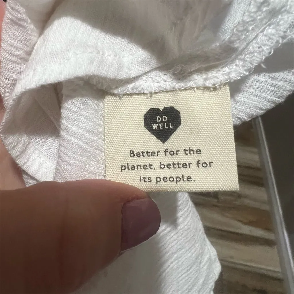 Madewell Women's White Cotton Crepe Button-Up Shirt Size XXS Short Sleeve - Image 9