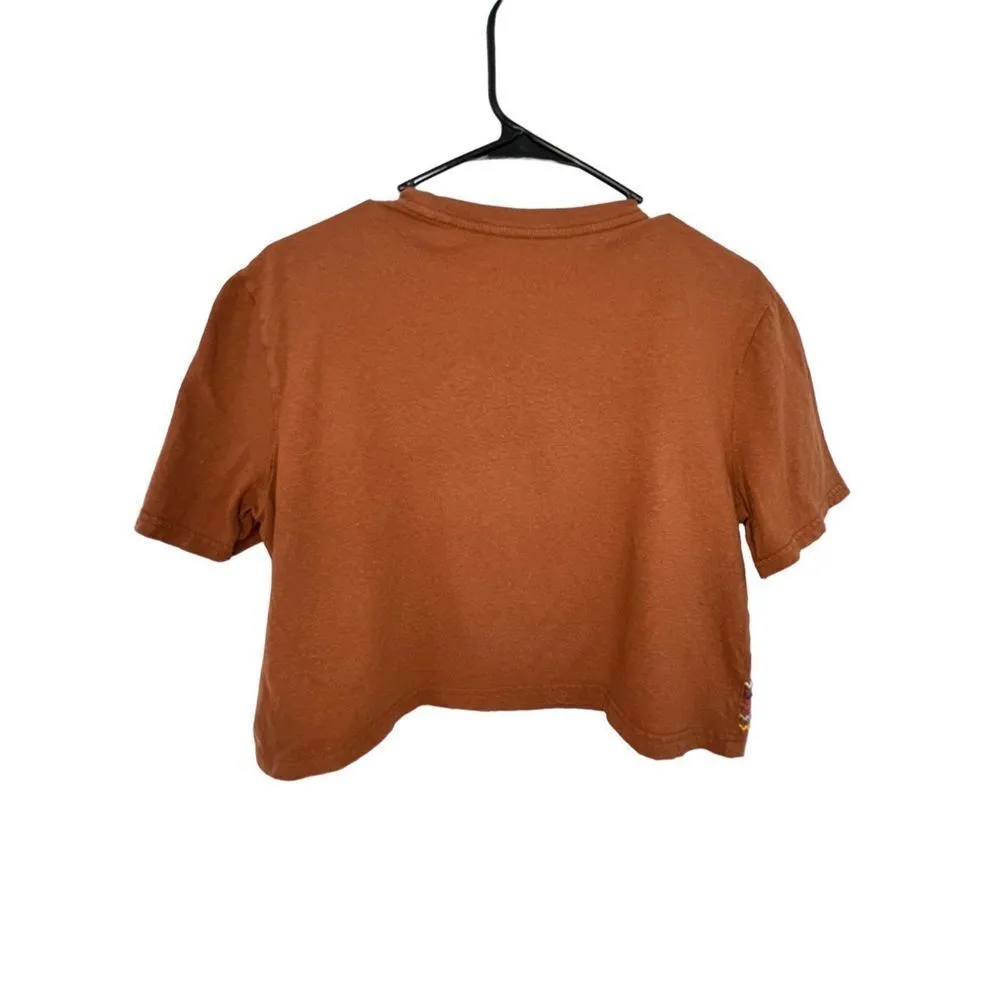 Aero “Mexico City” Graphic Square Cropped Tee Brown - Image 4
