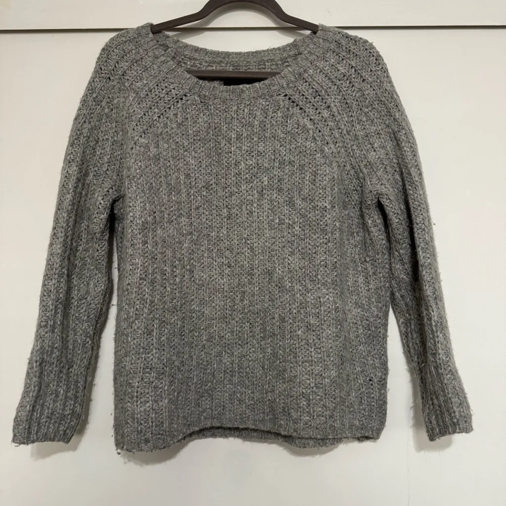 Nili Lotan Alpaca Wool Knit Grey Sweater Gray - Image 2