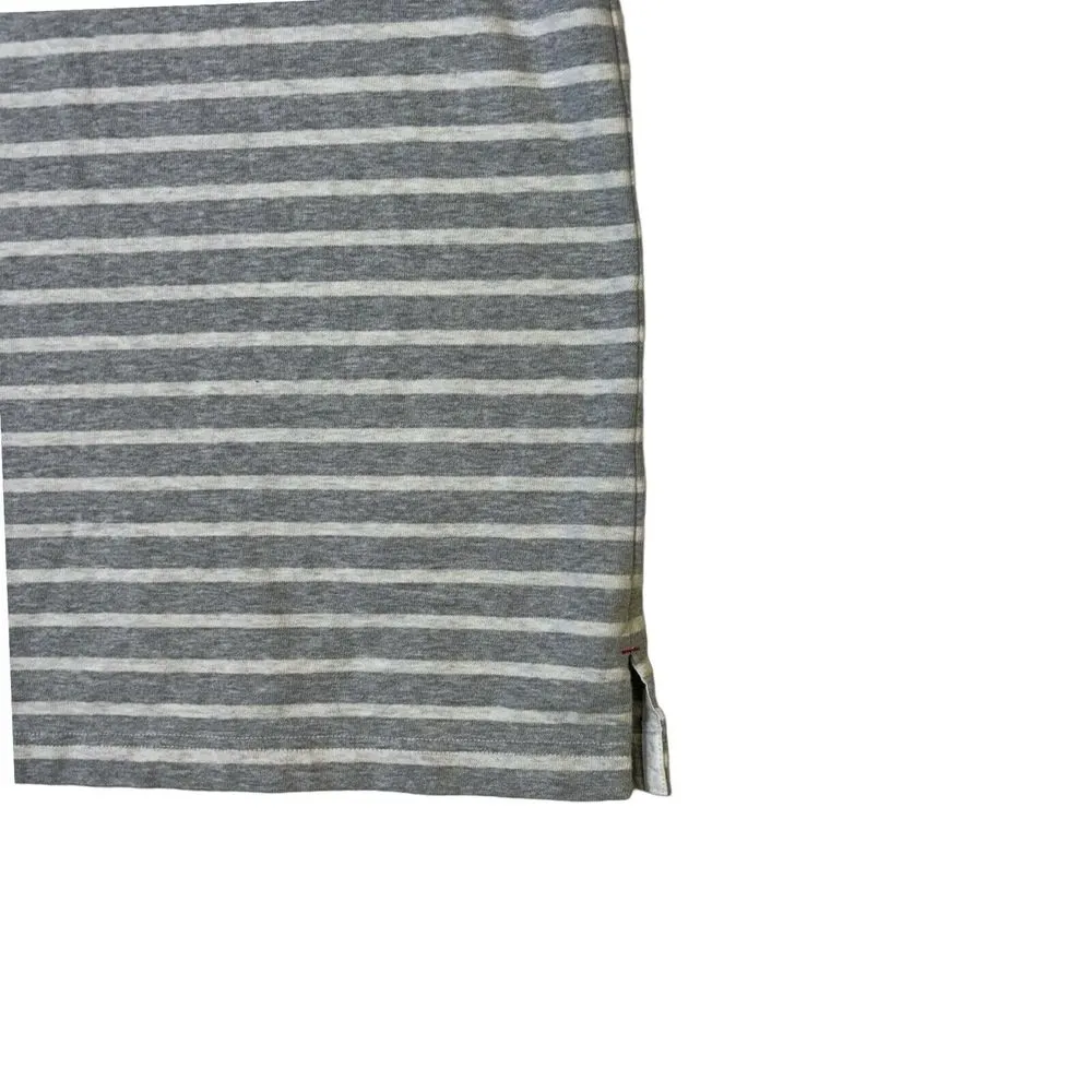 Vineyard Vines Dress Sz S Shirt‎ Gray White Striped Cotton 3/4 Sleeves - Image 8