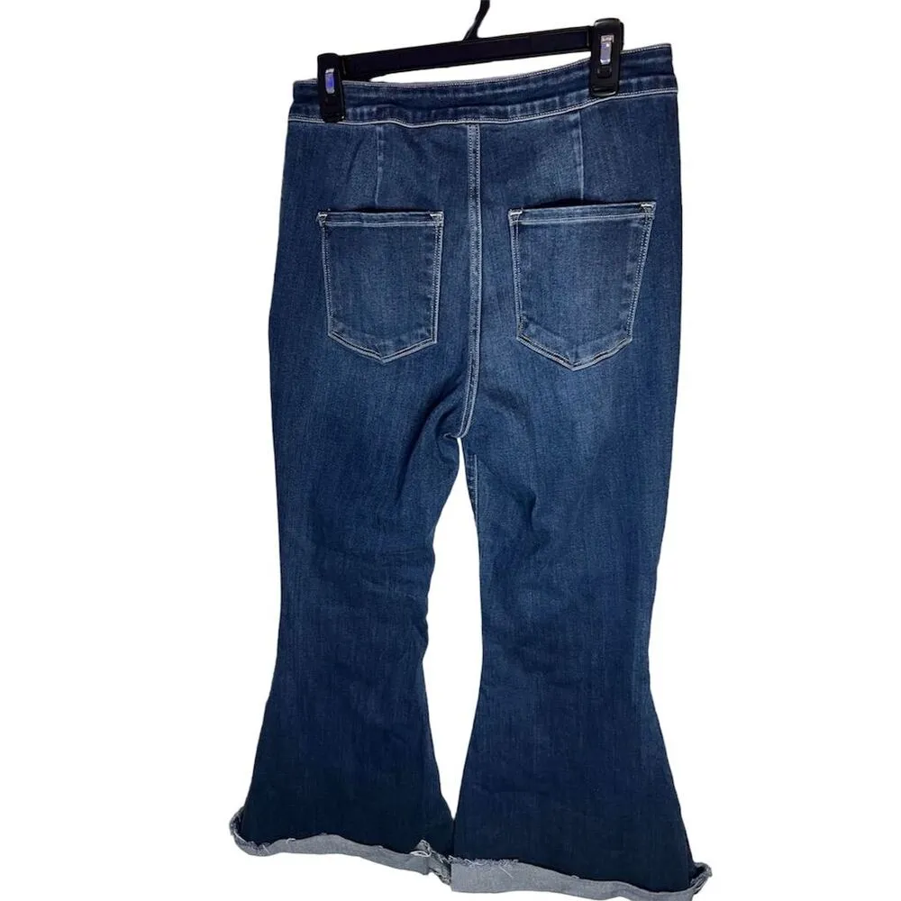 Flying Monkey Women's High Rise Flare Jeans Blue Size 30 - Image 2