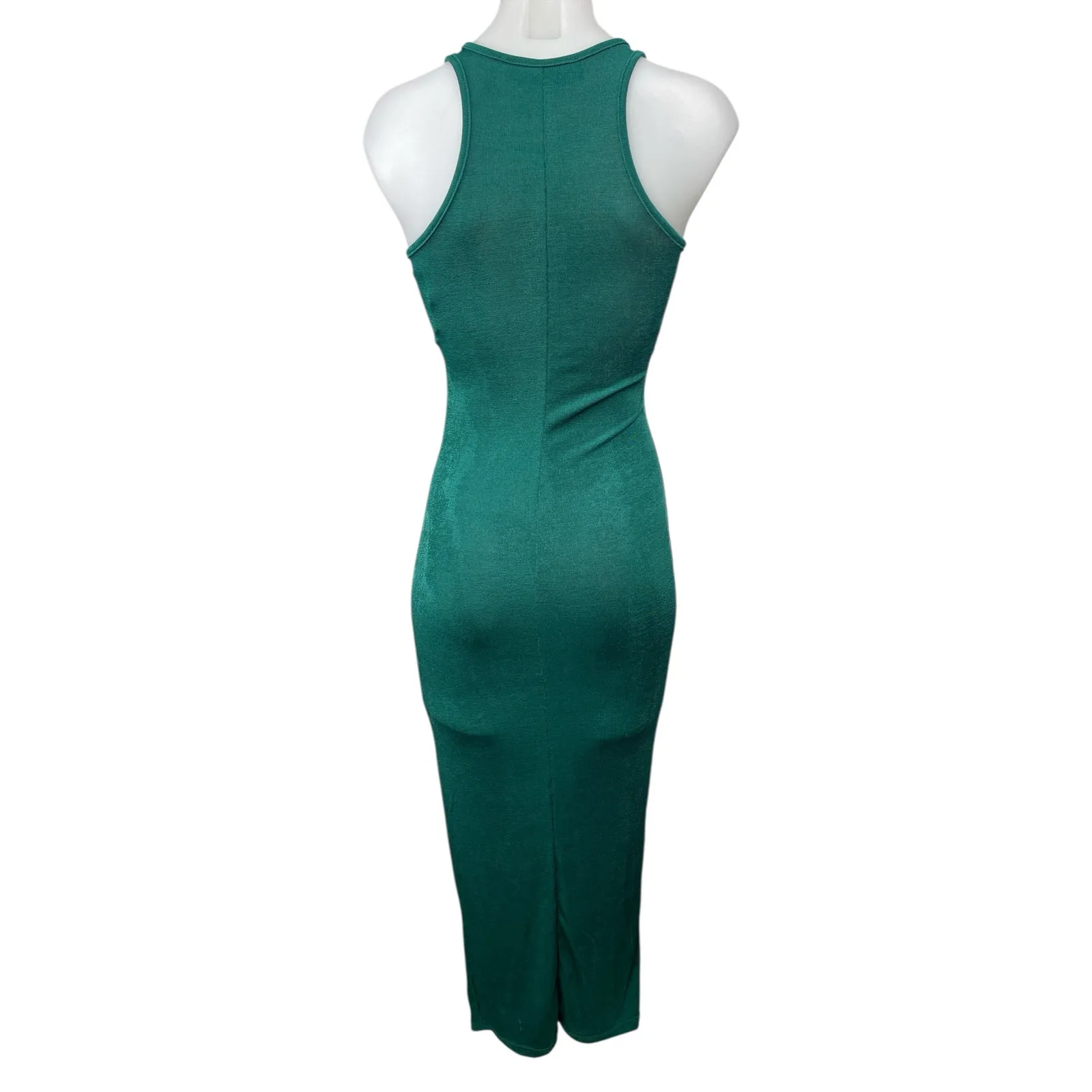 Lioness Women's Green Sleeveless High Neck Racerback Maxi Bodycon Dress Size XS - Image 2