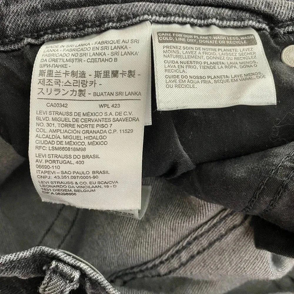LEVIS Wedgie Skinny Jeans in Black Gray Denim High‎ Rise Size US 32 - Image 11