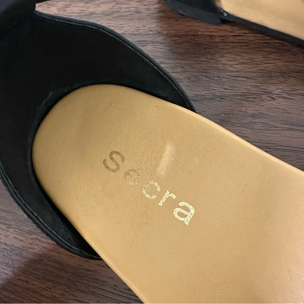 Secra High Arch Support Sandals ‘Poppy’ Black and Tan Size 10.5 - Image 5