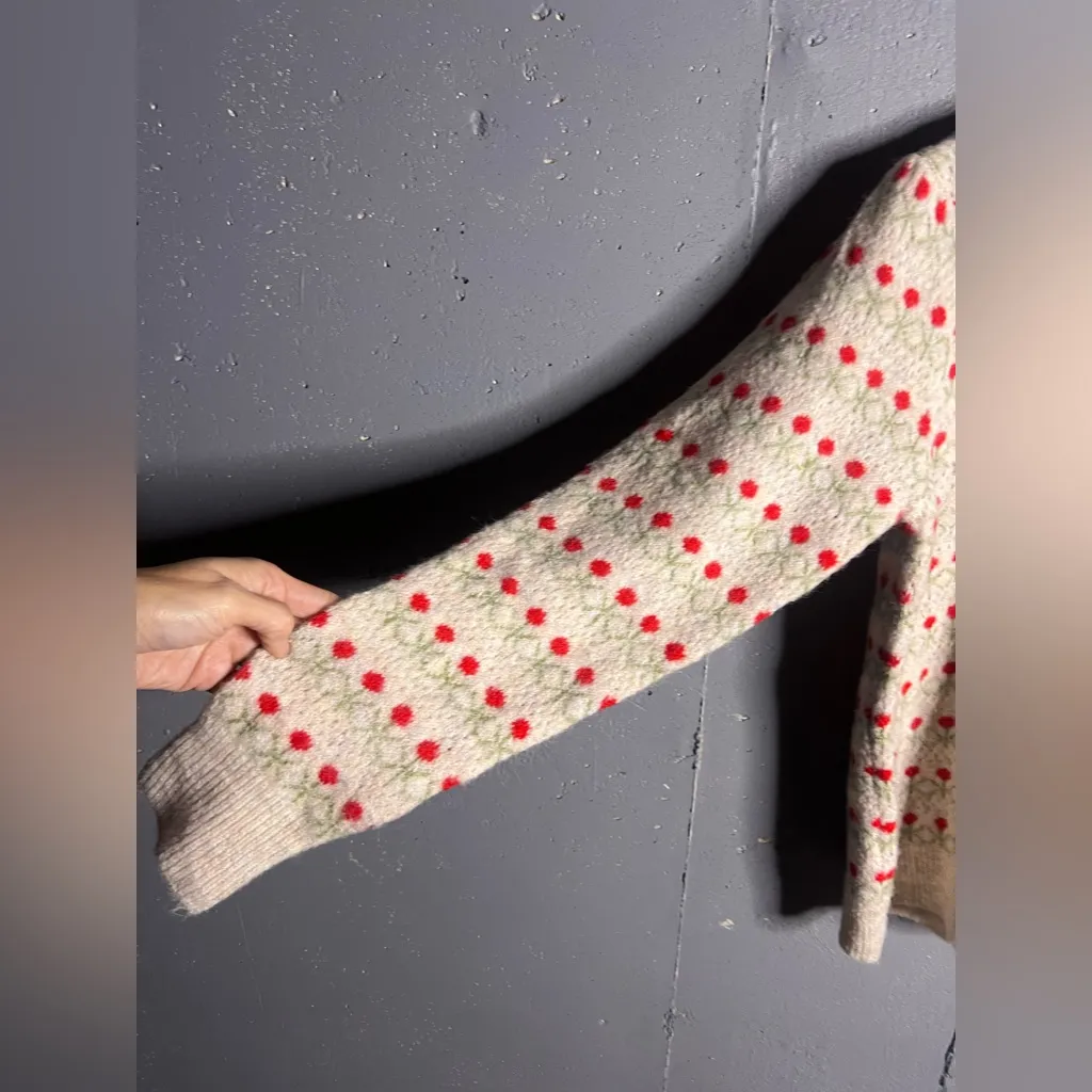 En Creme Ellie Rose Sweater in size Small/Medium. Fuzzy and soft Red - Image 6