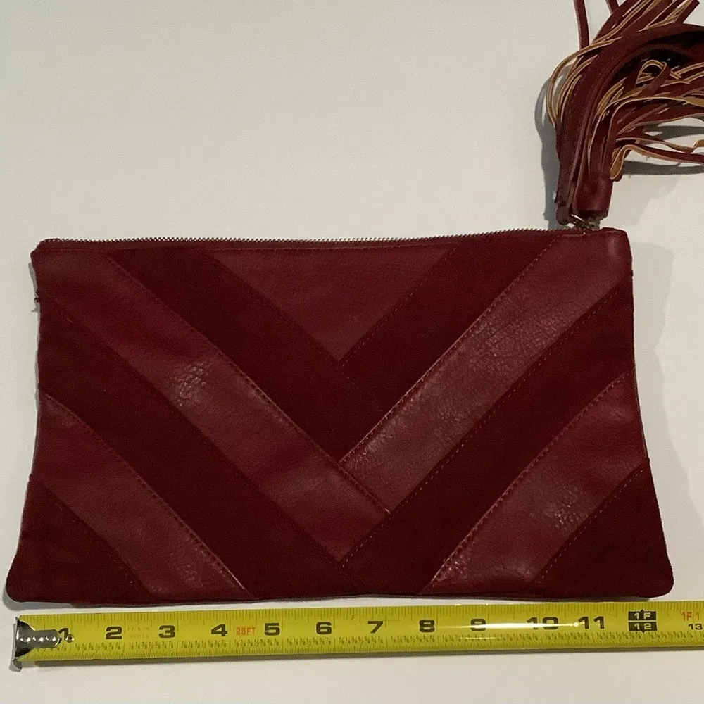 Carlos Santana burgundy clutch - Image 7