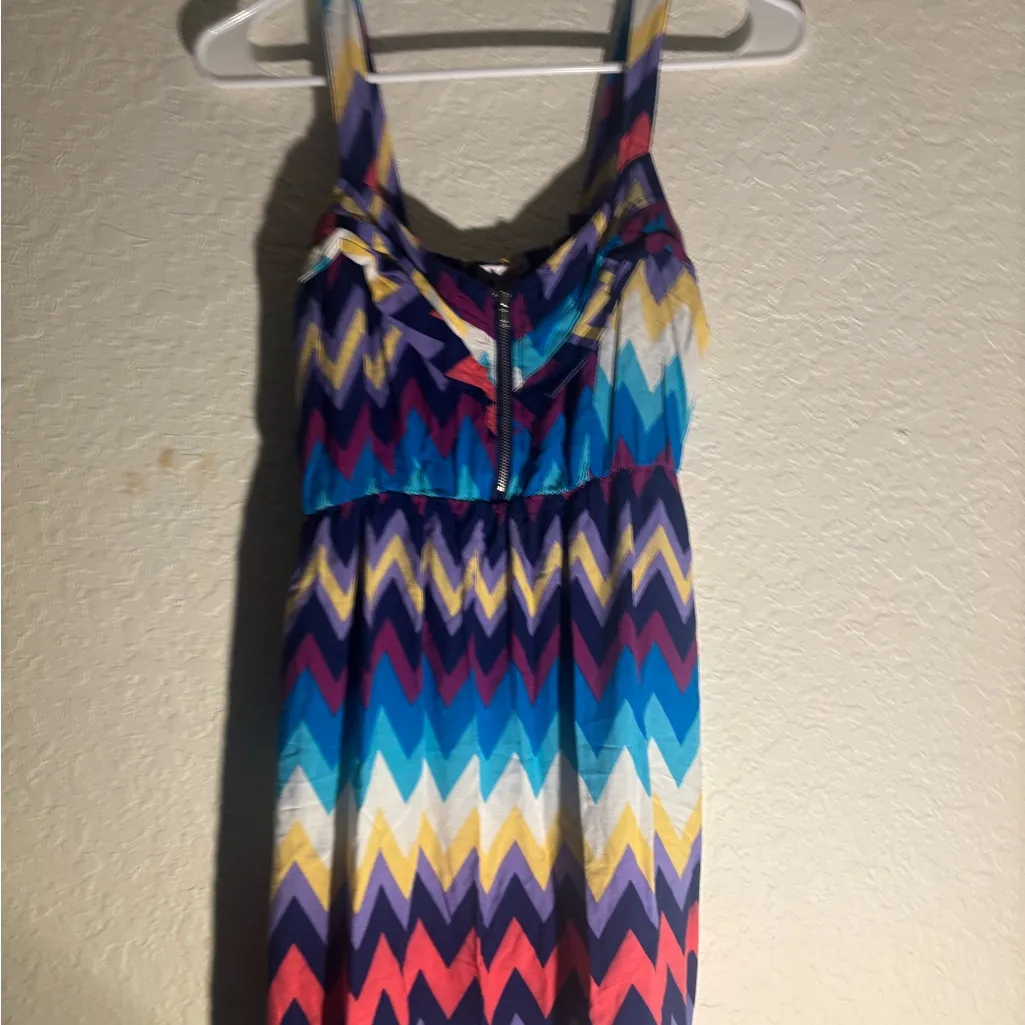 BONGO Multicolor Chevron Dress size medium - Image 6