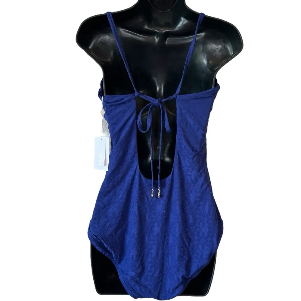 TRINA TURK Joplin Jacquard Petal Cutout plunge one piece swimsuit NWT - Image 13