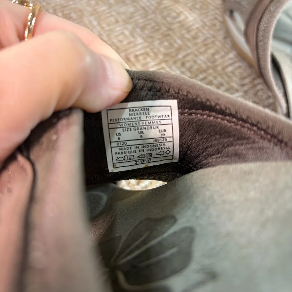 Merrell Hollyleaf Womens Taupe Leather Comfort Sz 8 Outdoor Beachy Closet Staple - Image 6