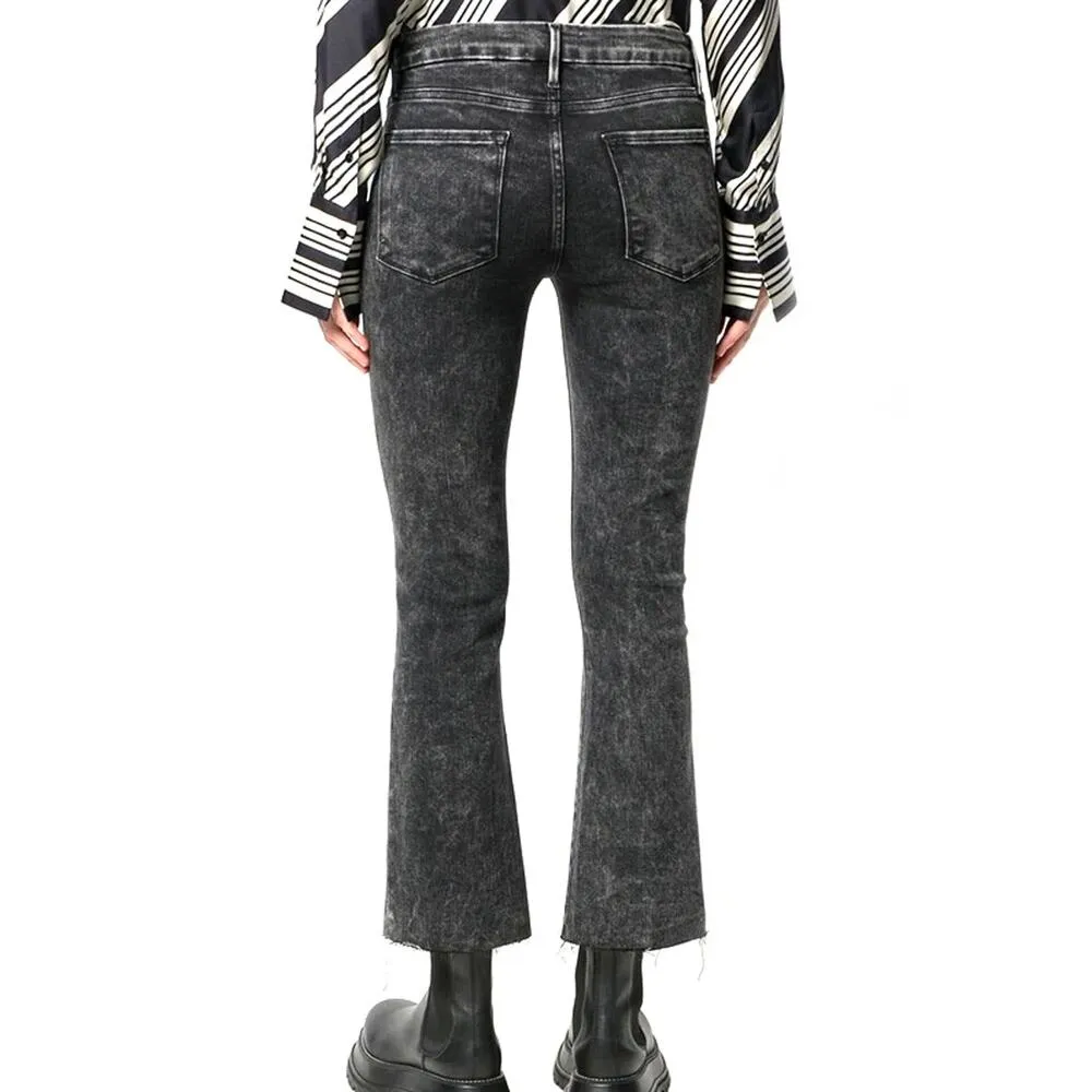 Frame Le Crop Mini Boot Cut Jean in Rockstar Black Acid Wash Size 23 - Image 2