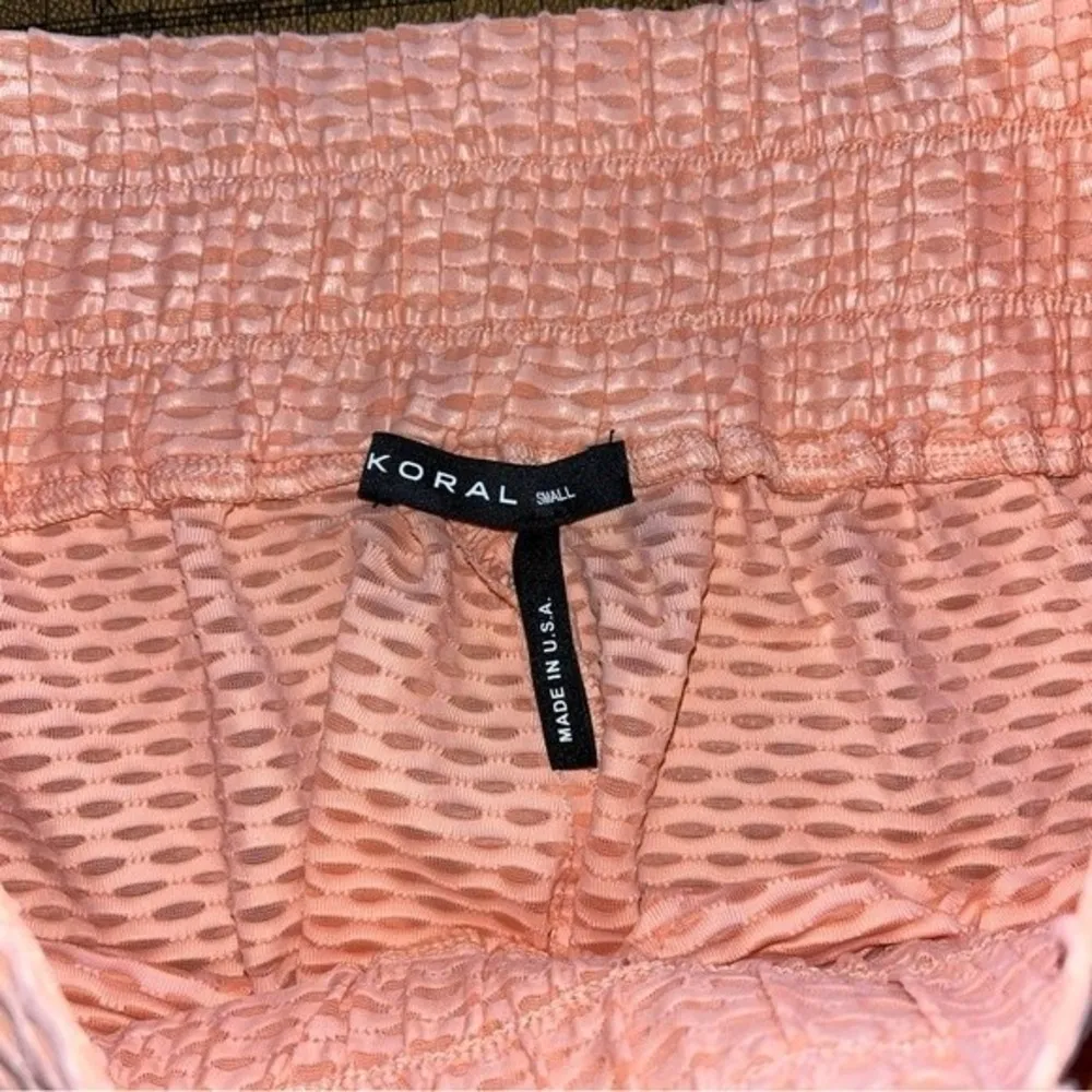 NWOT Koral Womens size S Radiant Netz Gym Shorts Pompano Orange Athleisure - Image 92