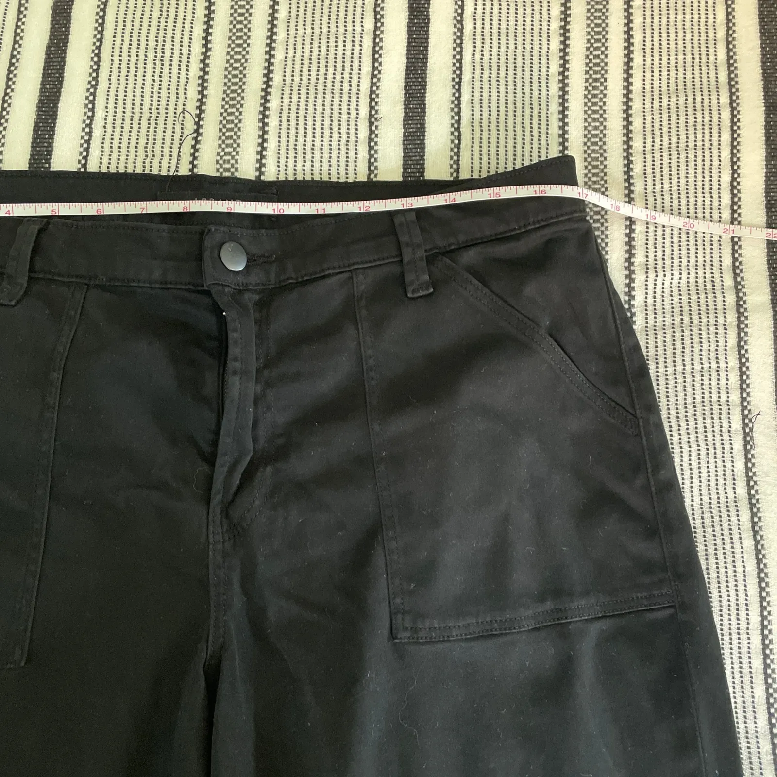 J Brand Arkin Zip Ankle Jogger Pants Black sz 31 Casual Comfy Athleisure Utility - Image 4