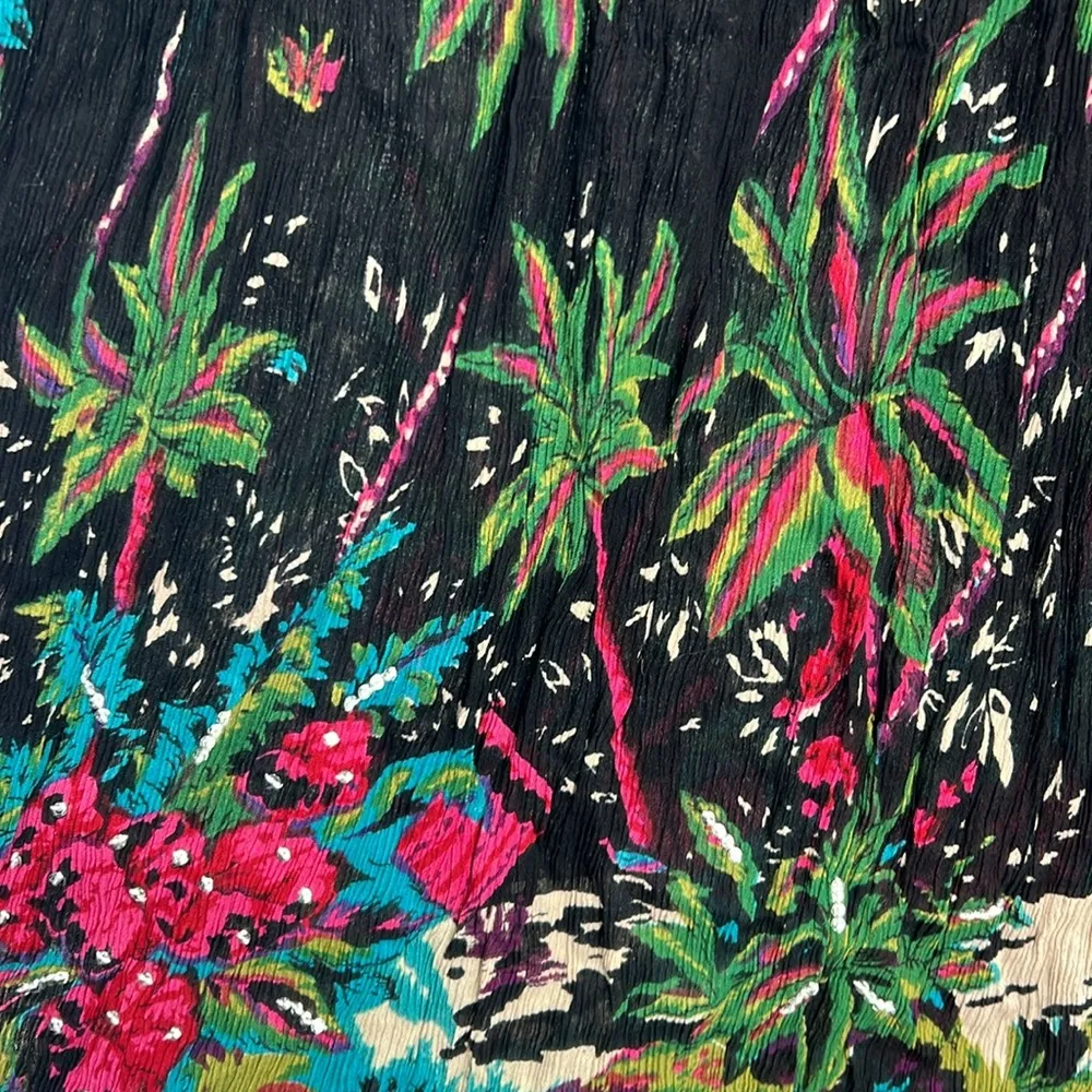 White Stag maxi tropical sequin crinkle broomstick plus size skirt vacation - Image 5