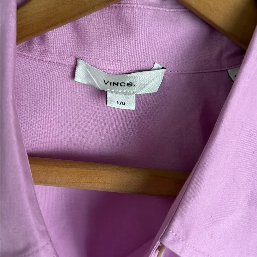 VINCE WOMEN'S OVERSIZED LONG SLEEVE SHIRT LARGE - Image 7