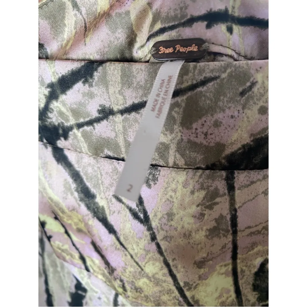 Free People Normani Bias Printed Skirt in Magic Smoke Combo Size 2 Gently Used - Image 6