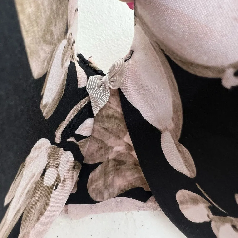 Cacique 44F Bra True Embrace T-Shirt Balconette Lightly Lined Floral Underwired - Image 3