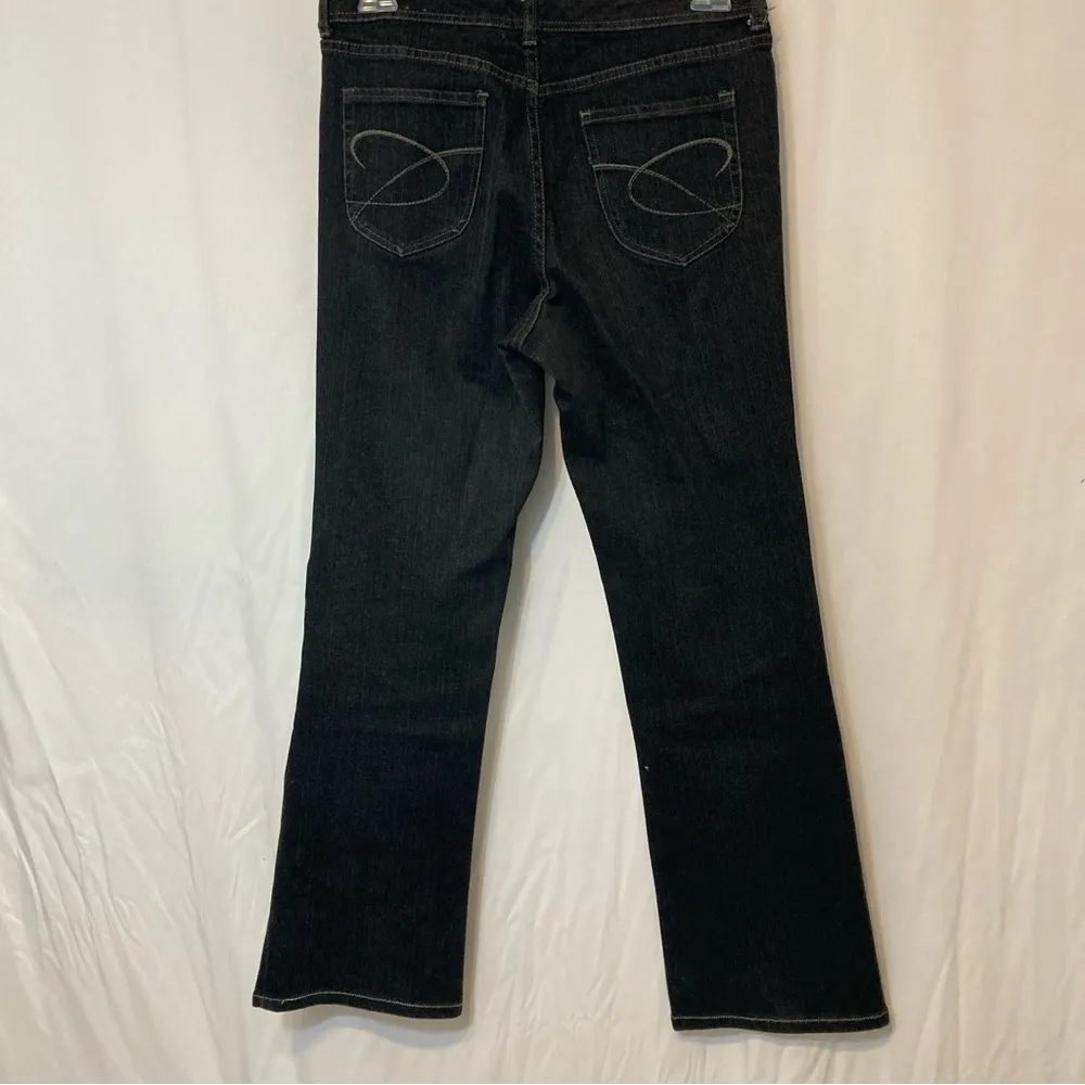 Chico’s Platinum Quartz Jean Black Mid Rise Boot Cut Straight Denim Jean - Image 8