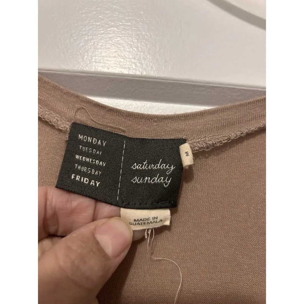 Anthropologie Saturday Sunday Womens V Neck Tiered Knit Maxi Dress Size Medium - Image 2