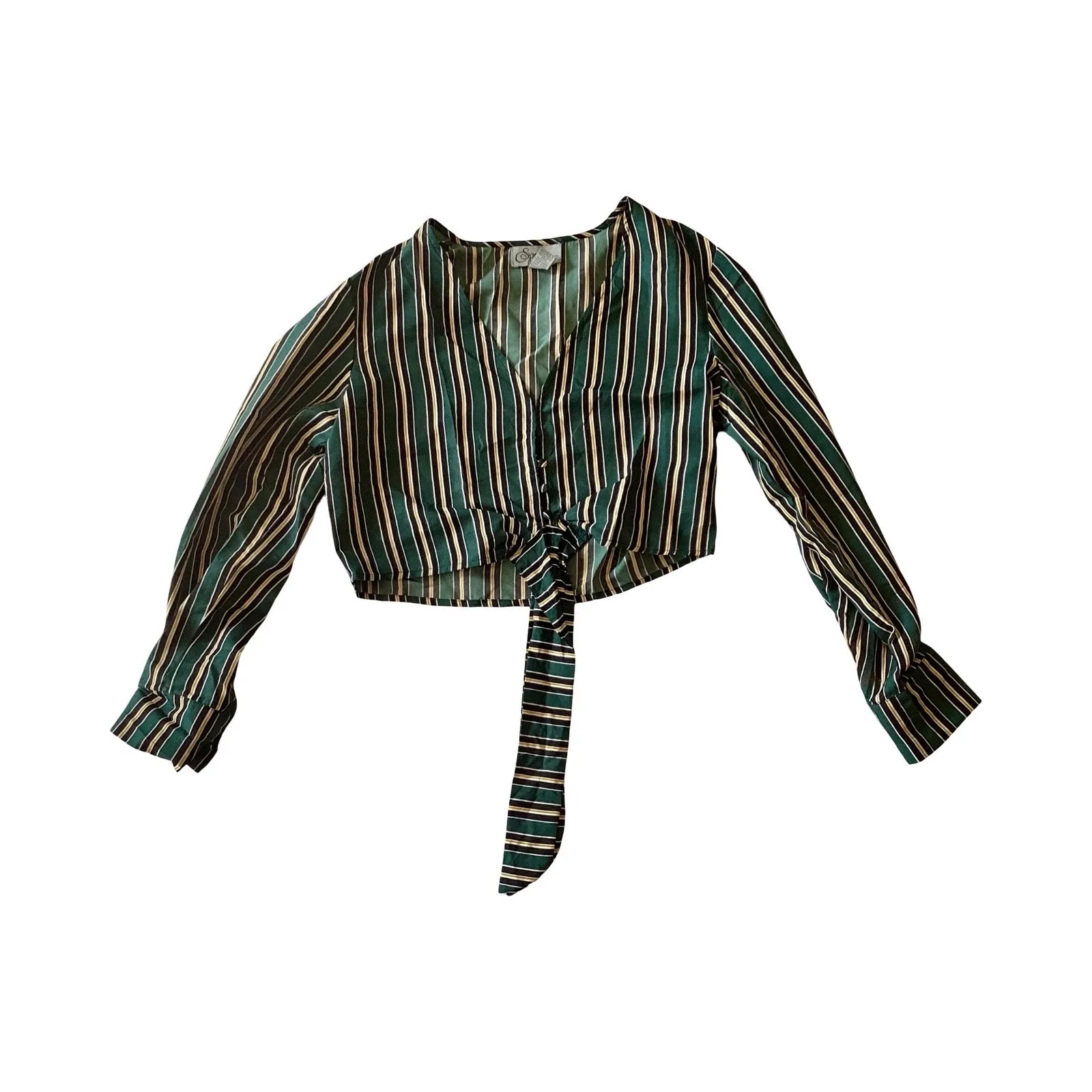 Spoon Jeans Cropped Top Green Size L - Image 3