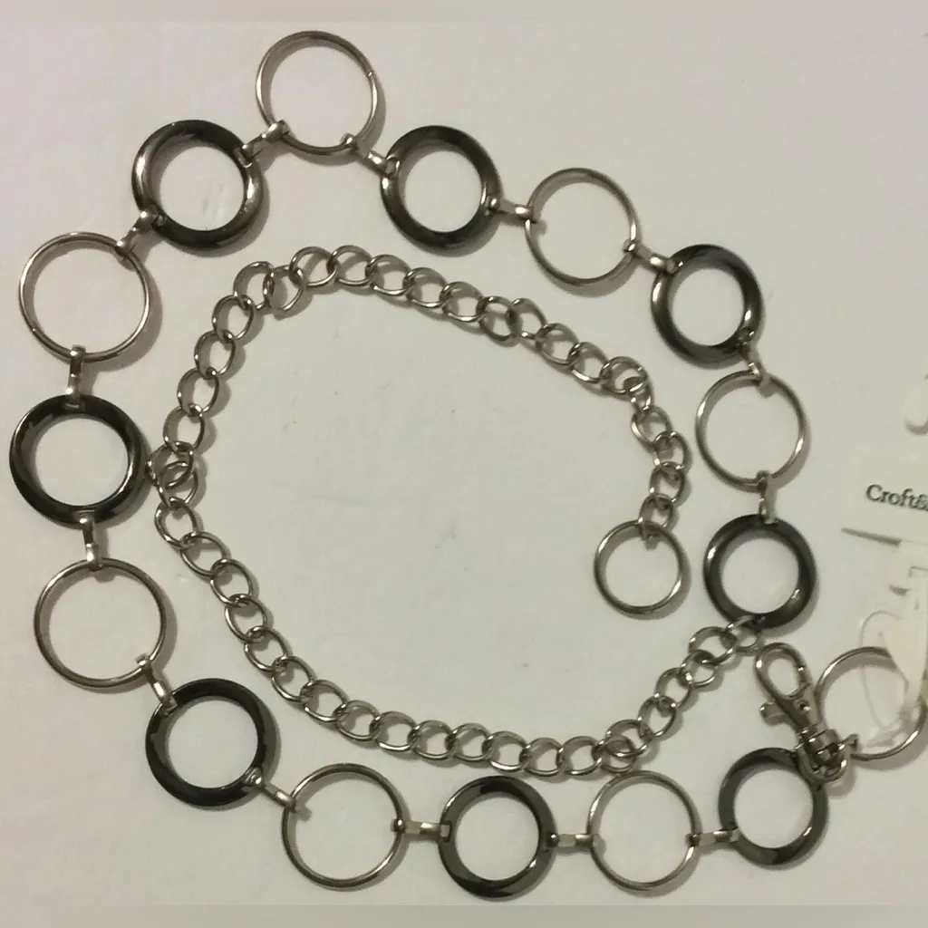 NWT! Croft & Barrow 16 Metal Ring 42” Lobster Claw Hook Belt L/XL - Image 4