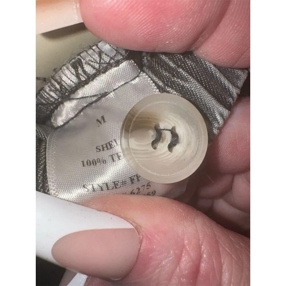 Dress Forum  Women's Gray Cargo Pants Size M Elastic Waist Drawstring - Image 13