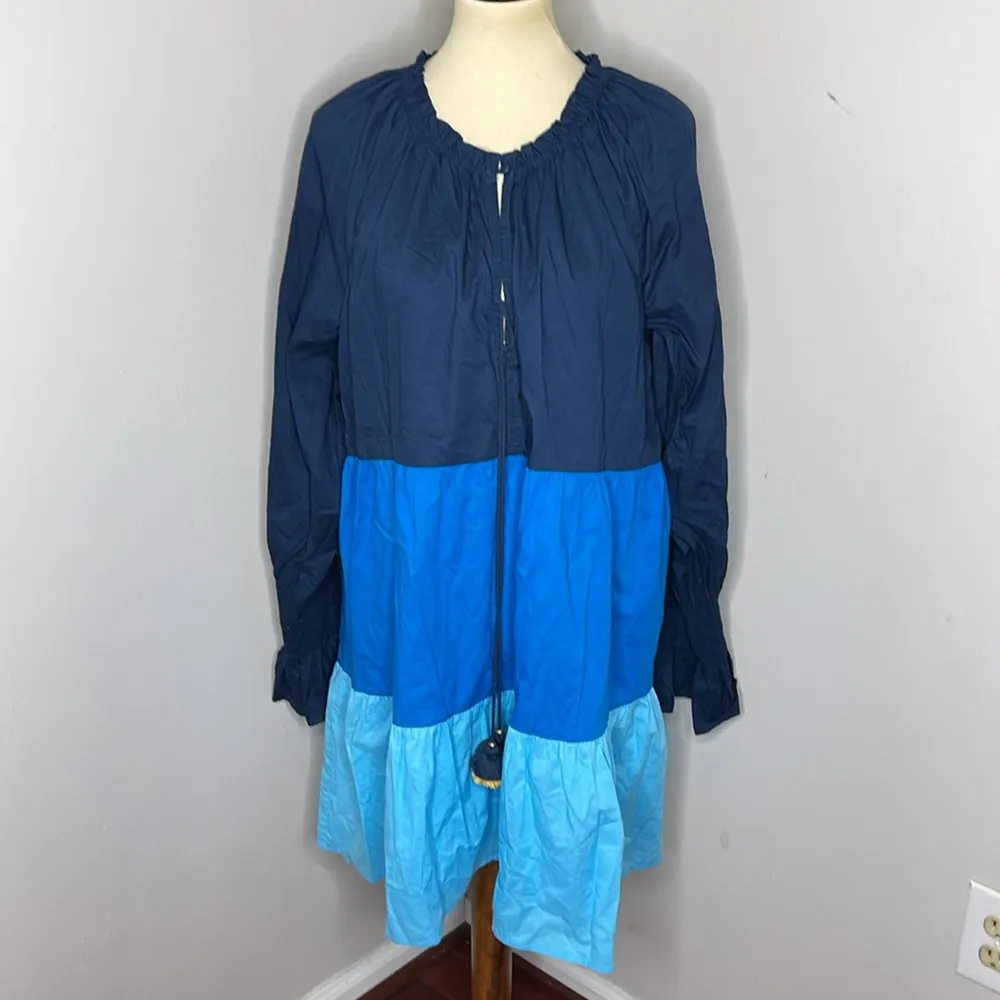 Figue Bella Short Dress Blue Color‎ Block Size XL - Image 4