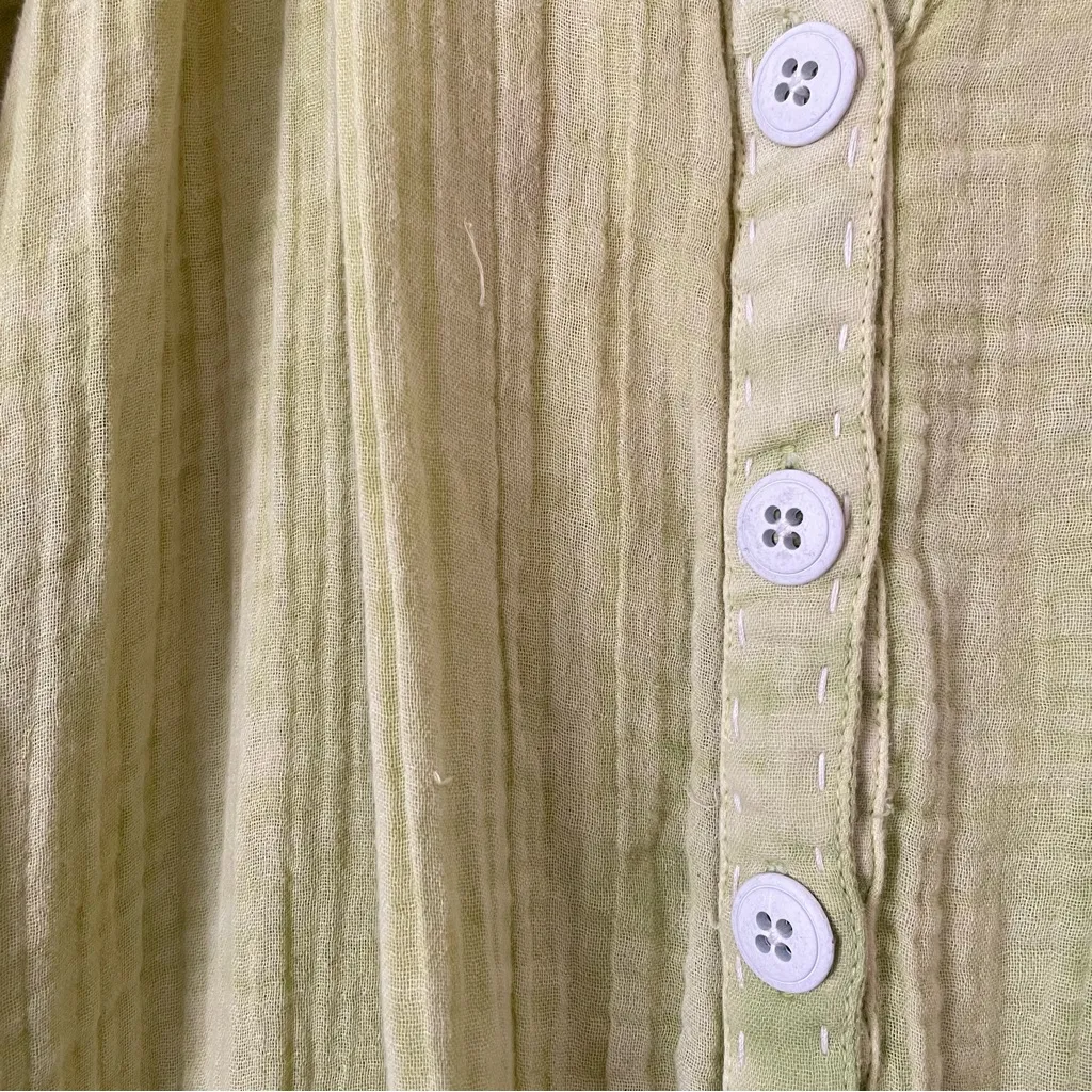 Free People Maya Gauze Cotton Shirt Dress in Medium - Image 6