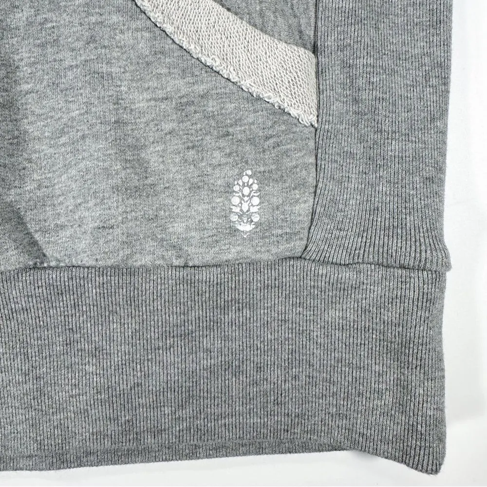 Free People Movement Womens XS Hawking Hoodie Gray Oversized Pullover Sweatshirt - Image 14