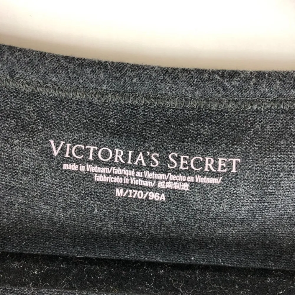 Victorias Secret Womens Sweater Scoop Neck Lightweight Long Sleeve Basic Gray M - Image 3
