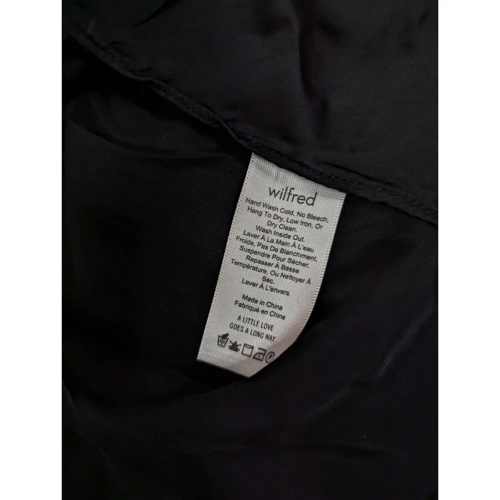 Aritzia Wilfred tie-front satin crop top blouse Medium - Image 5