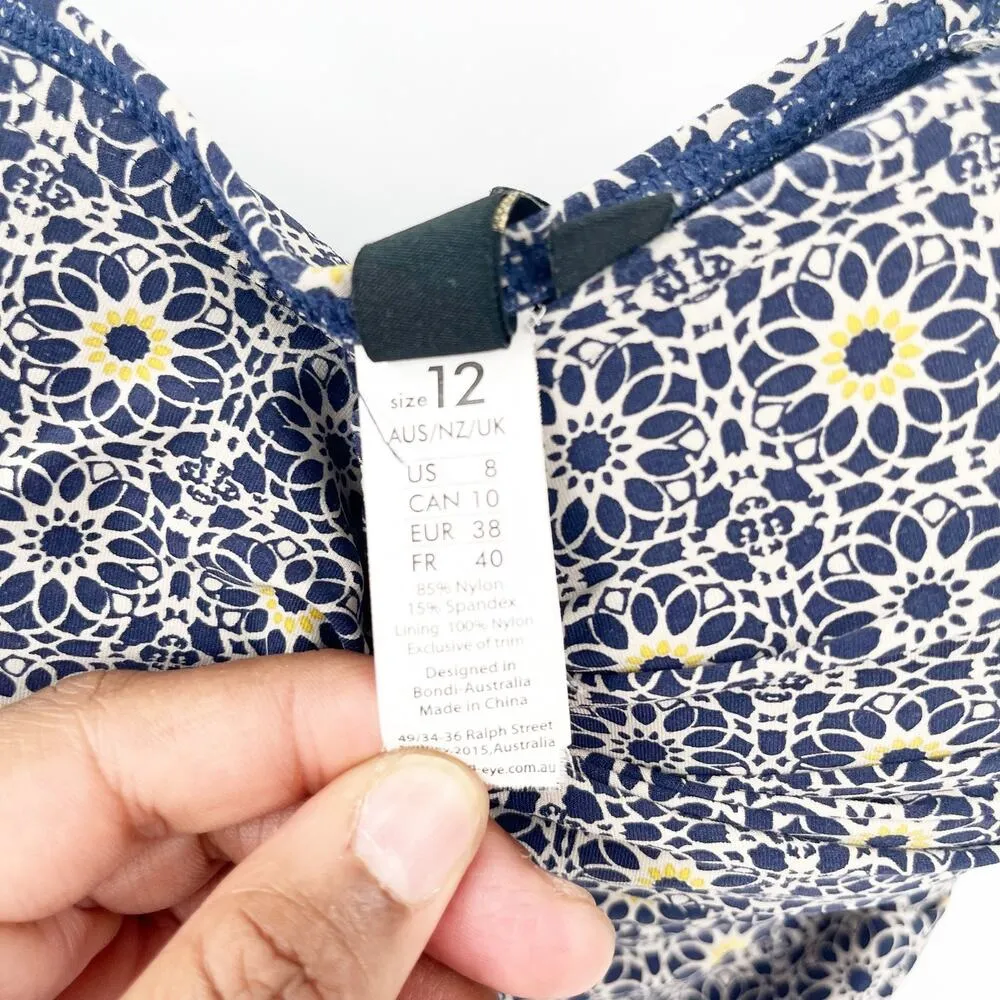 Bond Eye Australia Women Multi Fit Cup Floral Slimming One Piece Swimsuit Size 8 Blue - Image 6
