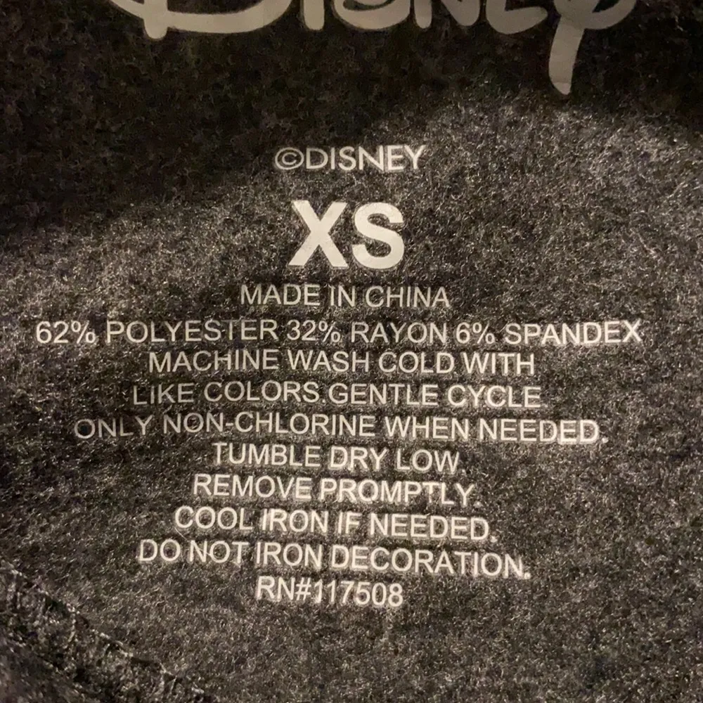 Disney XS grey black Mickey Mouse pullover hoodie - Image 6