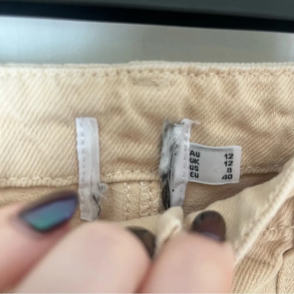 Adrianne Stone Beige Wide Leg Cargo Jeans 8 - Image 7