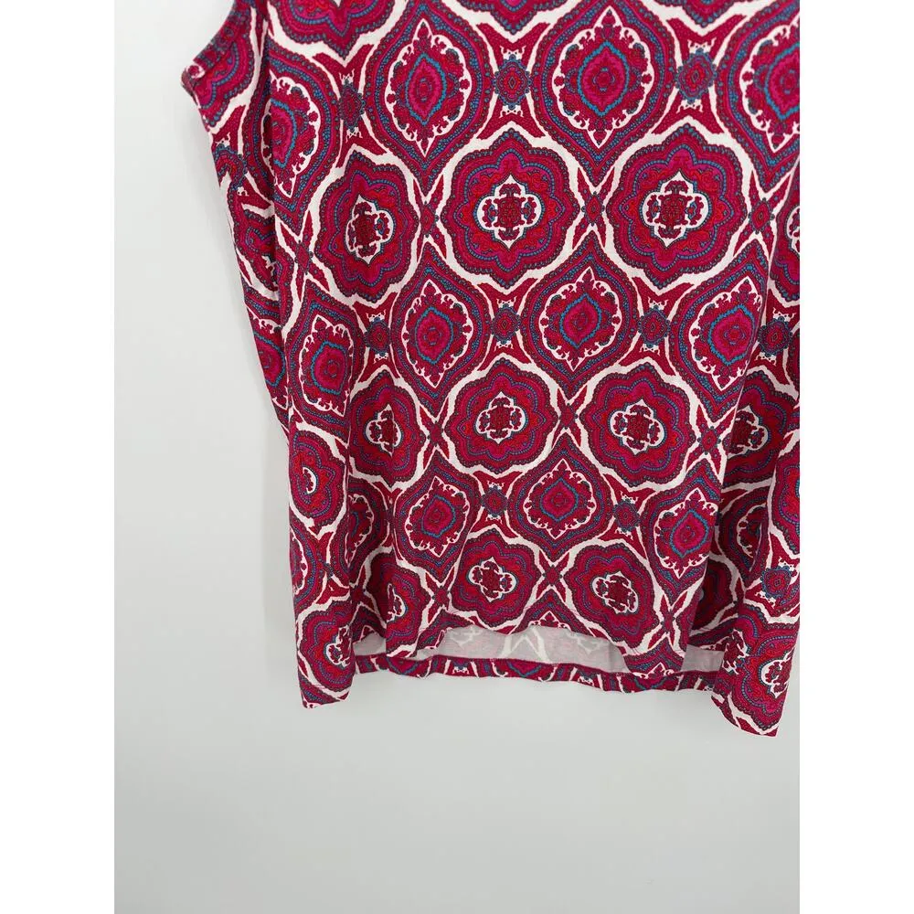 Coolibar Morada Tank Women Pink Red Floral UPF 50 Size XL Outdoors UV Protection - Image 3