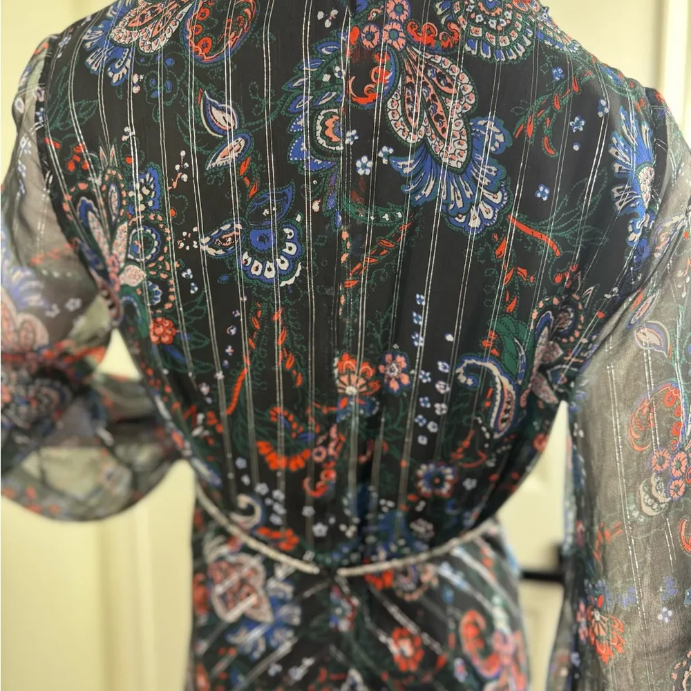 Veronica Beard Kaira Metallic Floral Silk Maxi Dress Size 8 NWT $895 - Image 7