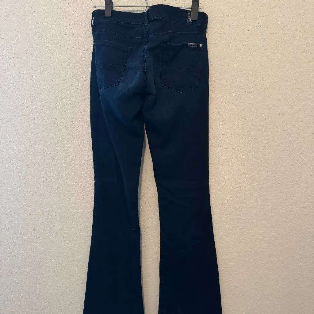 7 For All Mankind Bootcut Dark Wash Jeans Women’s Size 25 - Image 2