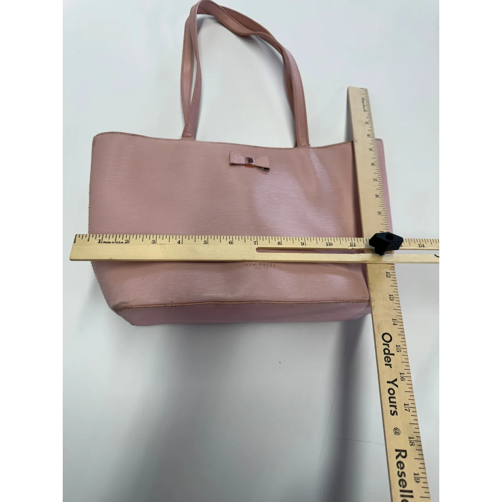Ted Baker Purse Womens Pink Deannah Bow Leather Tote Shopper Hand Bag‎ - Image 6