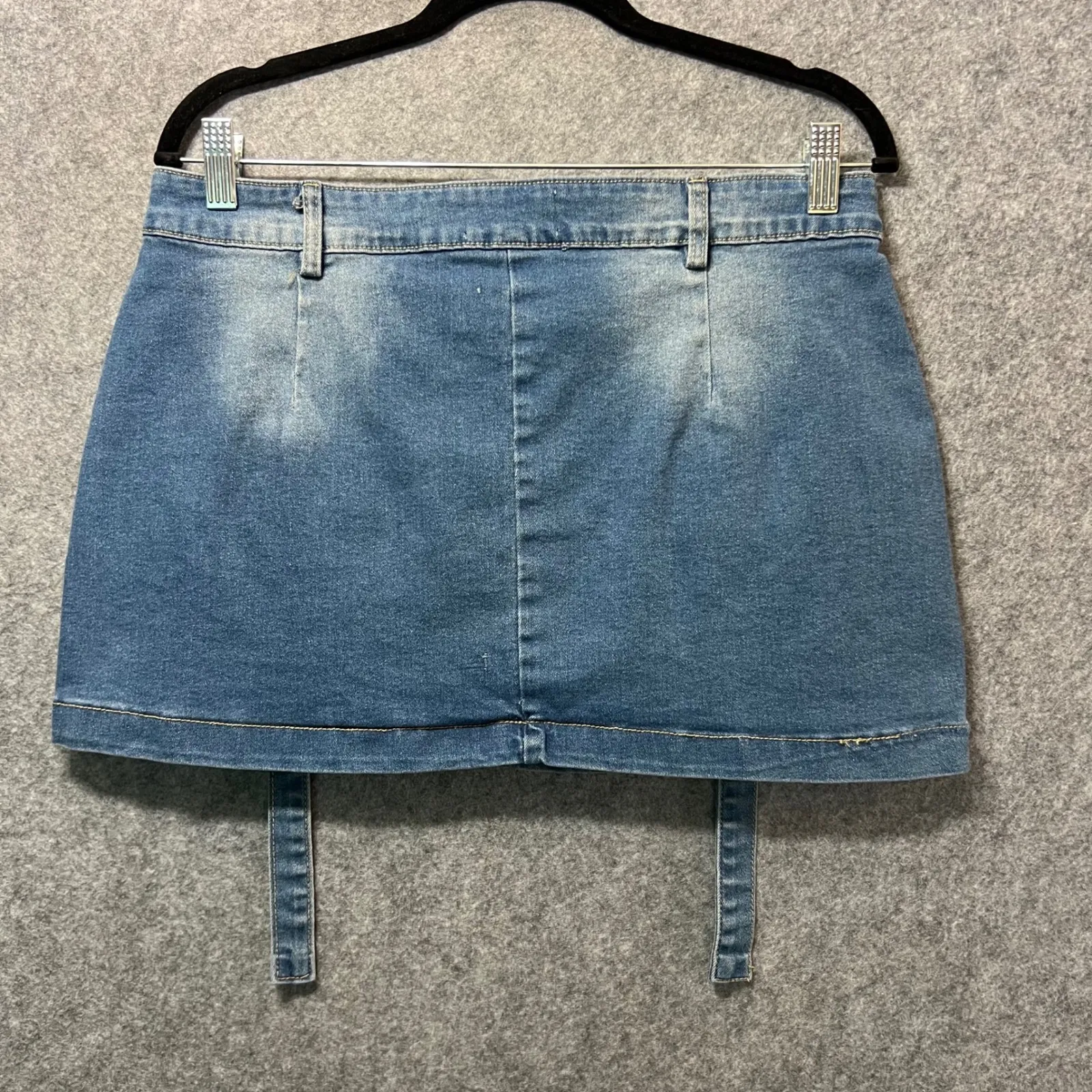 RISE Supply‎ Co Denim Mini Skirt Blue Cargo Pocket Mini Skirt Women Size 13 - Image 4