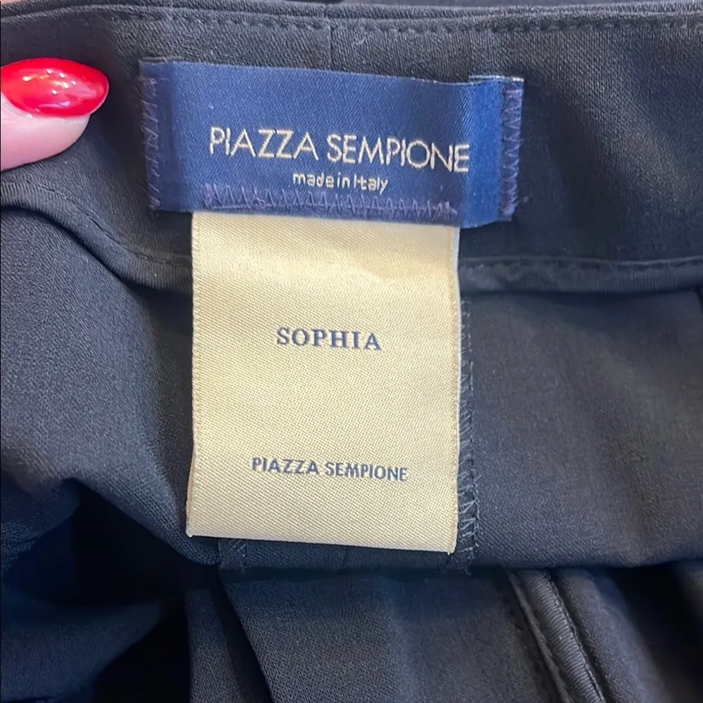 Piazza Sempione Sophia Black Wool Straight Leg Pants - Image 3