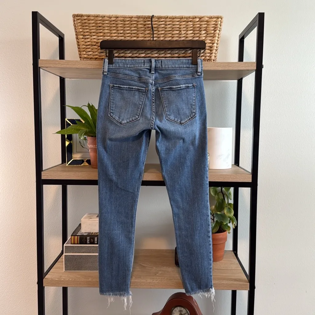 Abercrombie & Fitch The Super Skinny Ankle Mid-Rise Raw Hem Jeans, 26/ 2 - Image 4