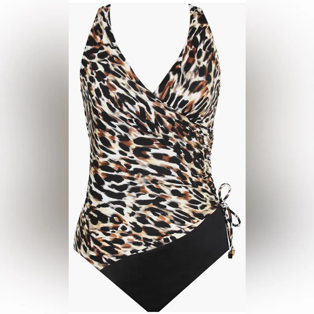 NWT $194 MIRACLESUIT FUR REALZ RECLAT ONE PIECE SWIMSUIT MULTI SZ 8 Animal Print - Image 5
