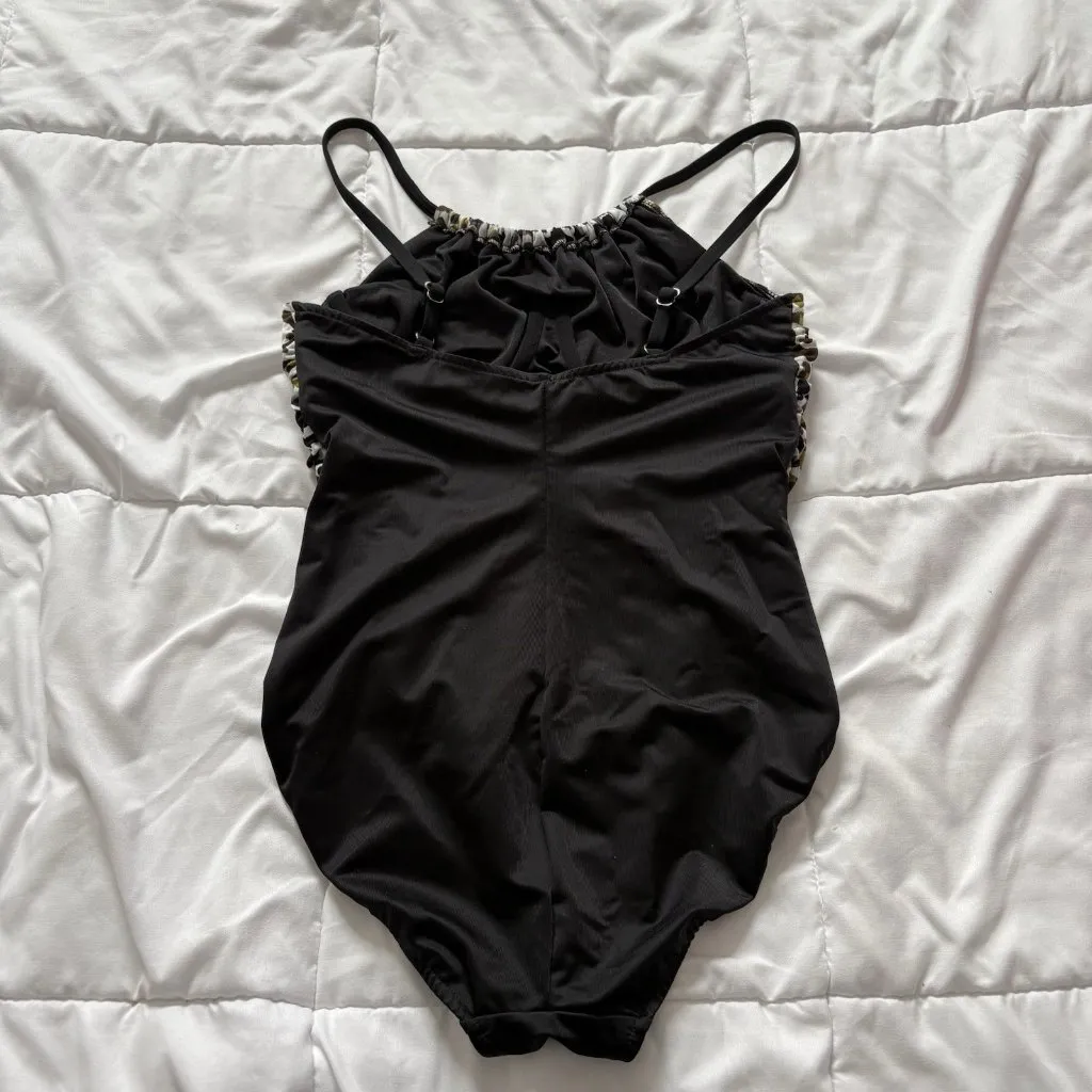 Miraclesuit Womens Size 12 Cheetah Print Black One Piece Swimsuit Summer Beach - Image 5