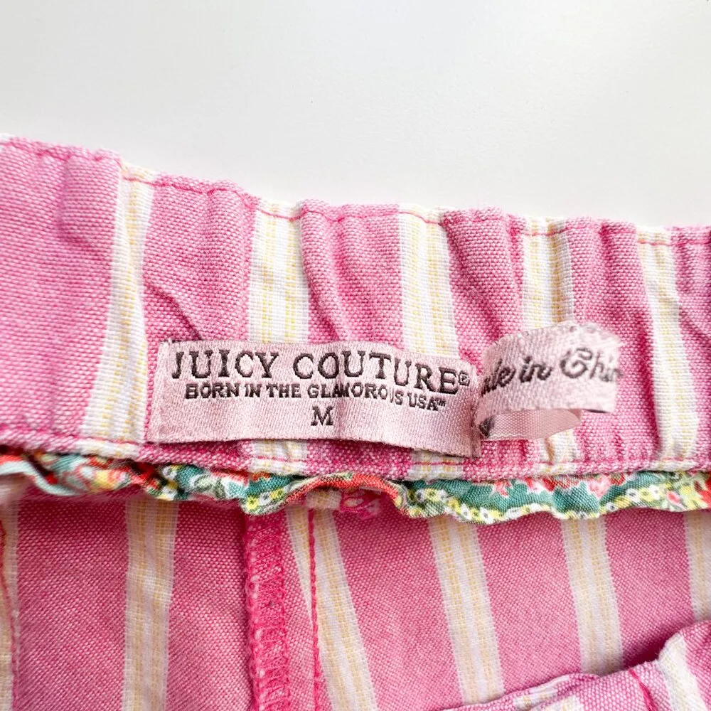 Juicy Couture Pink Stripe Love from Juicy Capri Pants Size Medium - Image 2