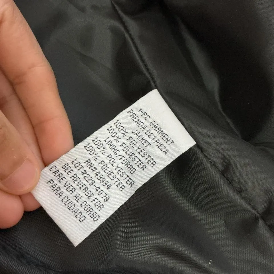 R&M Richards Black‎ Textured Velvet Trim Wrap Blazer Jacket Size 12 Whimsigoth - Image 5