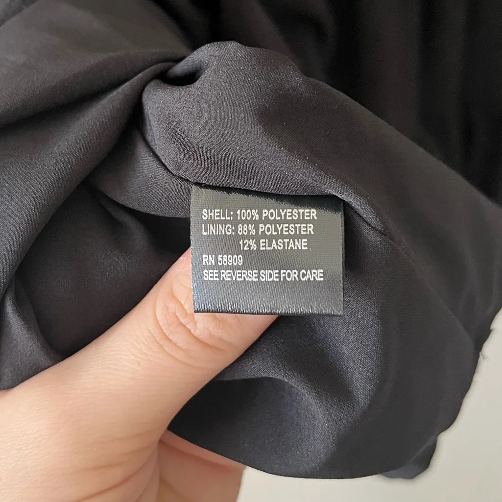 NWT Gianni Bini Talia Long Sleeve Smocked Waist Tiered Hem Black Dress Size XS - Image 10