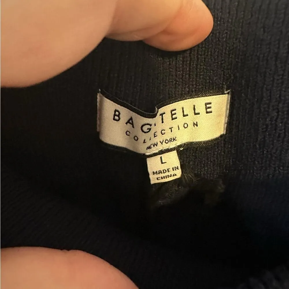 Bagatelle Navy Pull On Sweater Knit Pants Wide Leg Size Large NWT Cozy Warm - Image 3