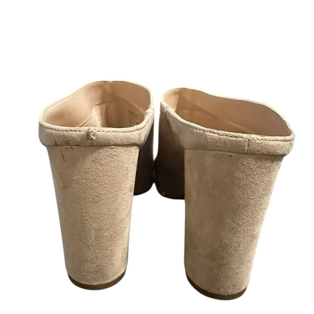 BP Gretta Blush Pink Faux Suede Slide Heel Sandals Size 10 - Image 4