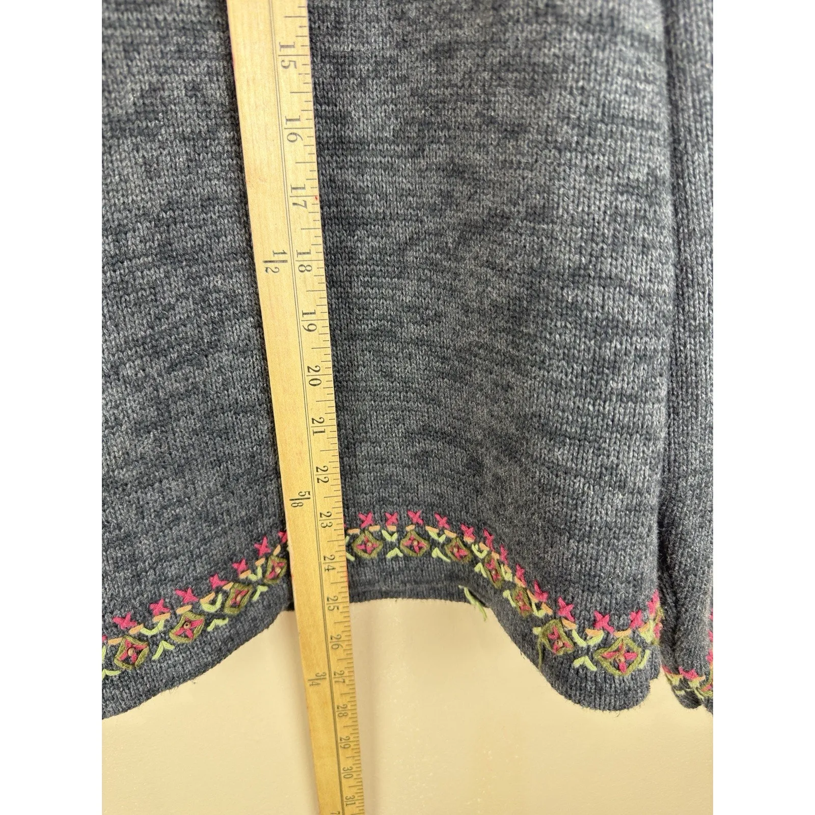 Vintage Timberlea Women’s Quarter Zip Sweater Cardinal Embroidery Knit Size L Gray Size L - Image 12